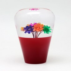 Suichuuka Red/Clear Dried Flowers JDM 60mm Shift Gear Knob 12x1.25 with 10x1.25 adapter included