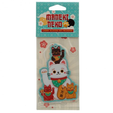 Maneki Neko Lucky Cat Air Freshener - Cherry Blossom Scent