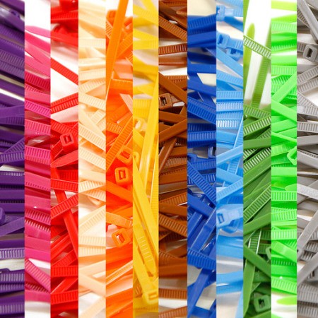 Multi Coloured Cable Tie Bomb - 1200 Cable Ties Zip Ties - Motorsport Essentials