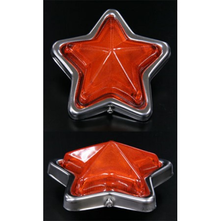 JDM Orange Star-Shaped Indicator Marker Lamps Set - 90mm 12V5W