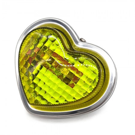 JDM 80mm Yellow Heart Shaped Side Marker Indicator Lamps - 24V5W