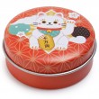 JDM Red Maneki Neko Lucky Cat Moisturising Lip Balm in a Tin - Cherry