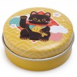 JDM Yellow Maneki Neko Lucky Cat Moisturising Lip Balm in a Tin - Orange