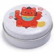 JDM White Maneki Neko Lucky Cat Moisturising Lip Balm in a Tin - Cotton Candy