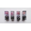 JDM Suichuuka Tyre Valve Cap Set - Clear Bubble With Pink Dried Flowers
