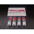 JDM Suichuuka Tyre Valve Cap Set - Round White and Clear
