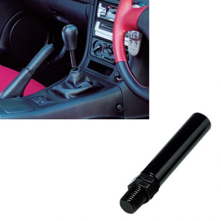 JDM Shift Gear Knob Extension 70mm Black - 10x1.25 