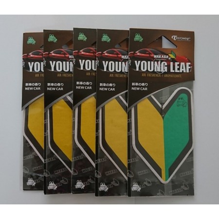 Treefrog Young Leaf Wakaba New Car Scent Air Freshener Bundle (5 x air fresheners)